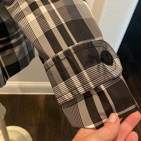 Light jacket blazer black and white plaid - Picture 3 of 6